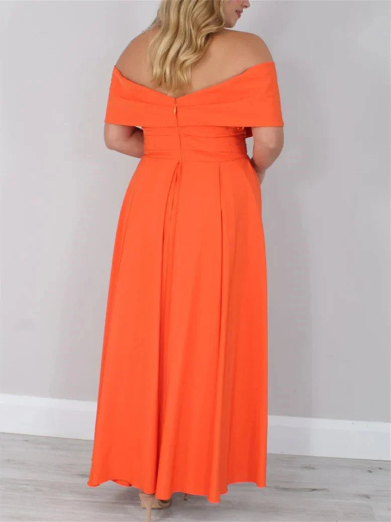 A-Line Princess Off-the-Shoulder Ankle-Length Mother of the Bride Dresses