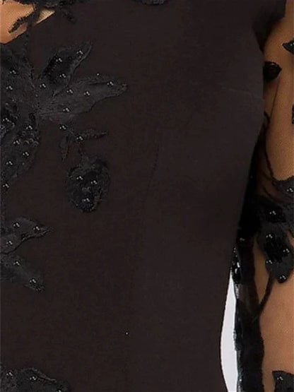 A-Line Princess Sweetheart 3/4 Sleeves Floor-Length Mother Of The Bride Dresses With Lace & Split Side