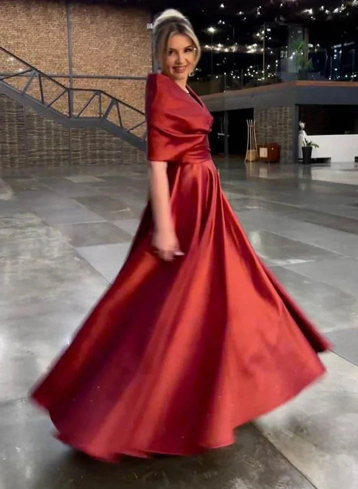 A-LinePrincess V-Neck Mother of the Bride Dresses