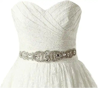 A-line Sweetheart Floor Length Lace Wedding Dresses Bridal Gown