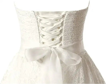 A-line Sweetheart Floor Length Lace Wedding Dresses Bridal Gown
