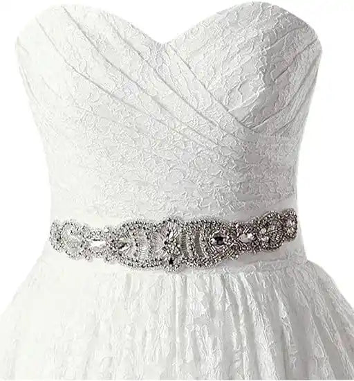 A-line Sweetheart Floor Length Lace Wedding Dresses Bridal Gown