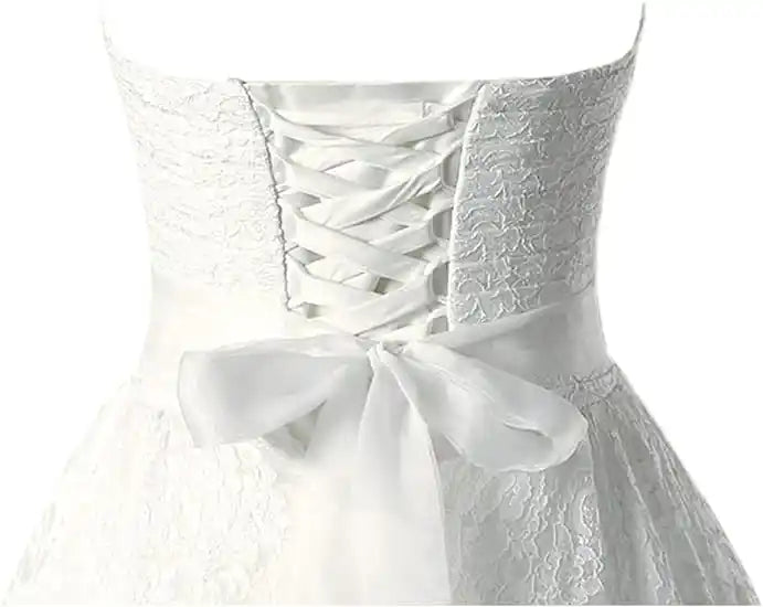 A-line Sweetheart Floor Length Lace Wedding Dresses Bridal Gown