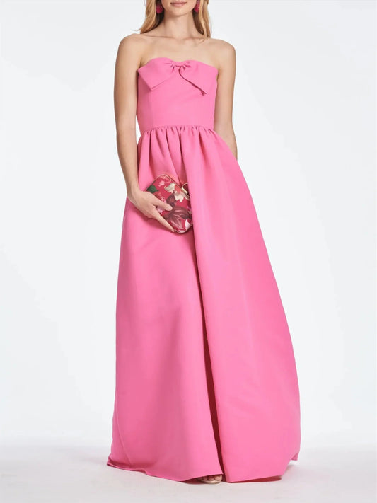 A Line Princess Strapless Floor-Length Mother of the Bride Dresses