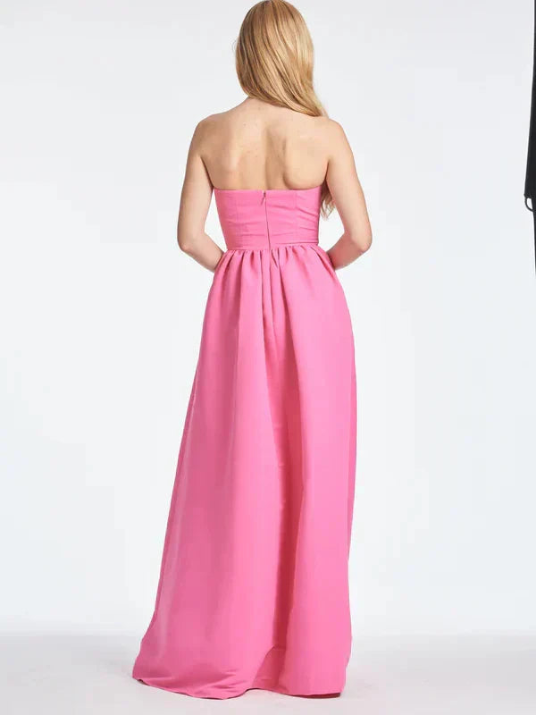 A Line Princess Strapless Floor-Length Mother of the Bride Dresses
