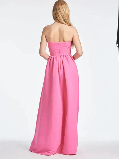 A Line Princess Strapless Floor-Length Mother of the Bride Dresses