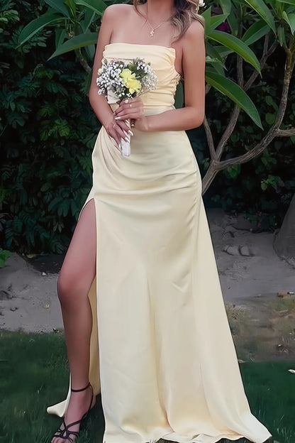 Affordable Mermaid Off the Shoulder Sleeveless Backless Satin Floor-Length Prom Dress
