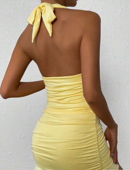 Affordable Sheath Off the Shoulder Sleeveless Backless Short-Mini Prom Dress