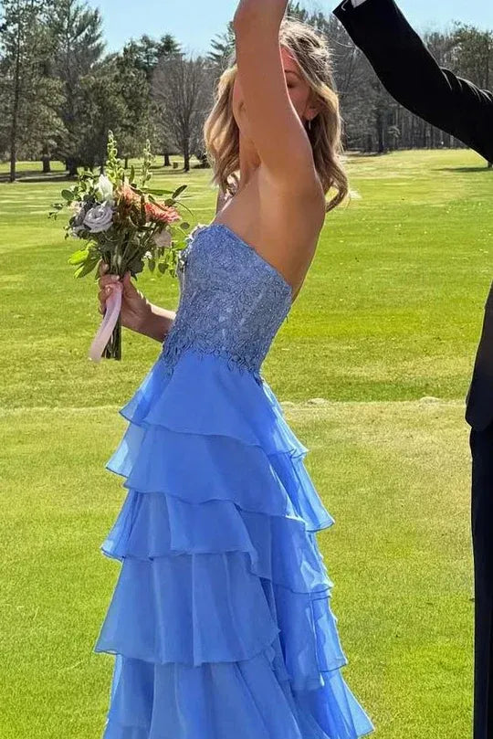 Alluring A-Line One Shoulder Sleeveless Layered Chiffon Floor-Length Prom Dress