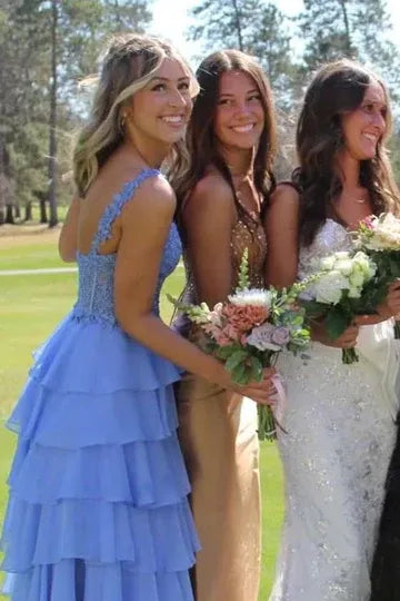 Alluring A-Line One Shoulder Sleeveless Layered Chiffon Floor-Length Prom Dress