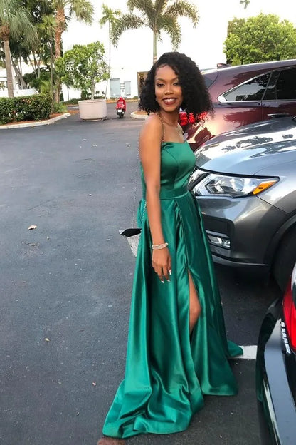 Bargain A-Line Strapless Sleeveless Lace Up Floor-Length Prom Dress