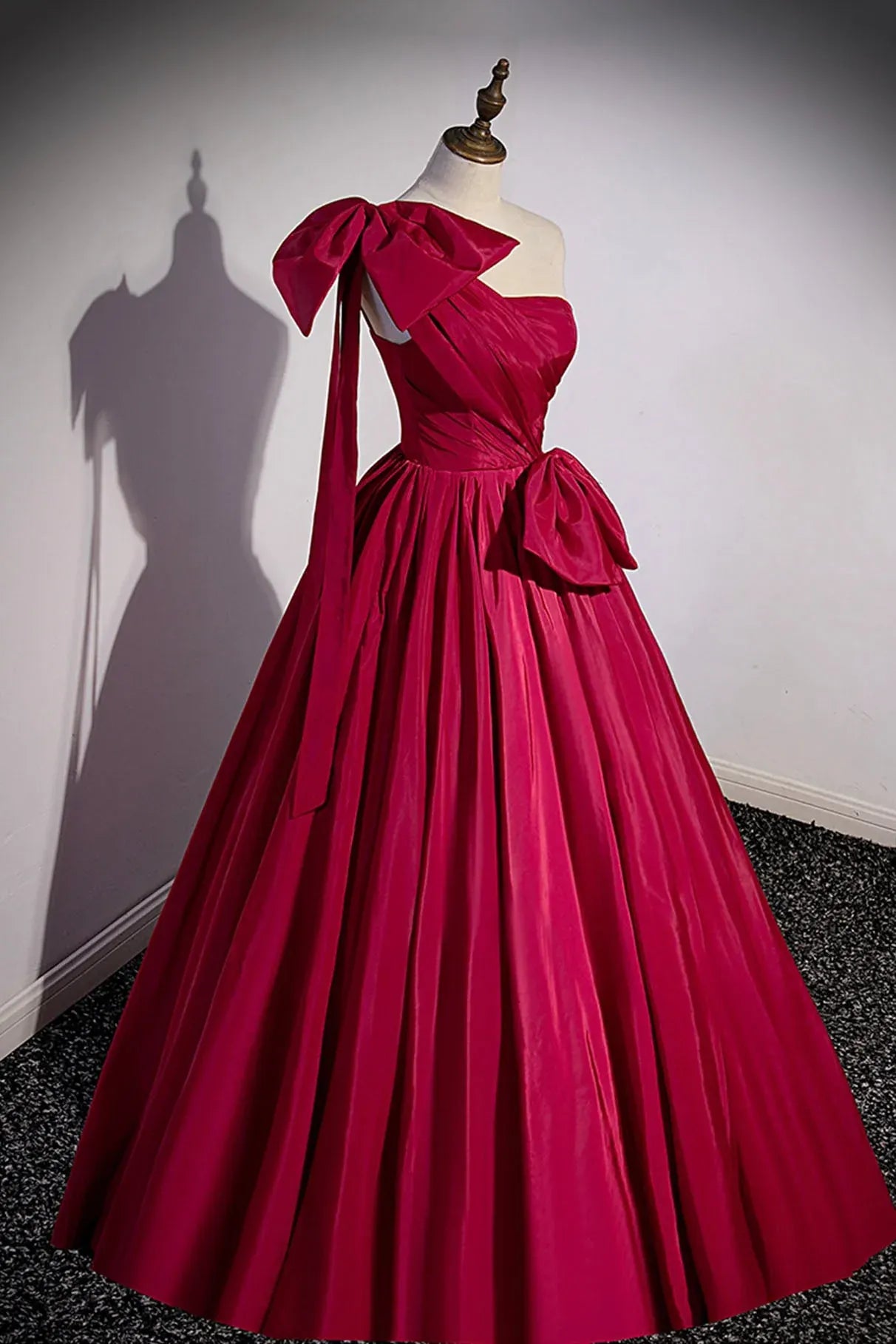 Beautiful A-Line One Shoulder Sleeveless Lace Up Floor Length Prom Dress