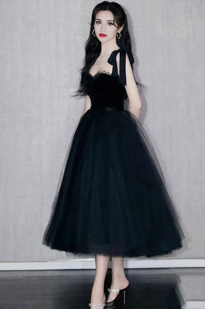 Black Tulle Short Prom Dresses A-Line Homecoming Party Dresses