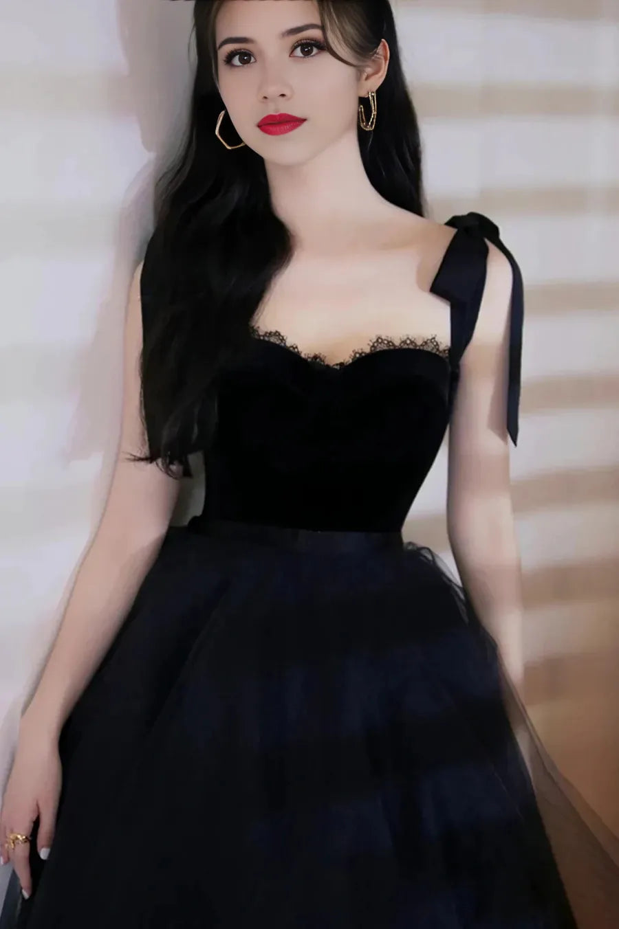 Black Tulle Short Prom Dresses A-Line Homecoming Party Dresses