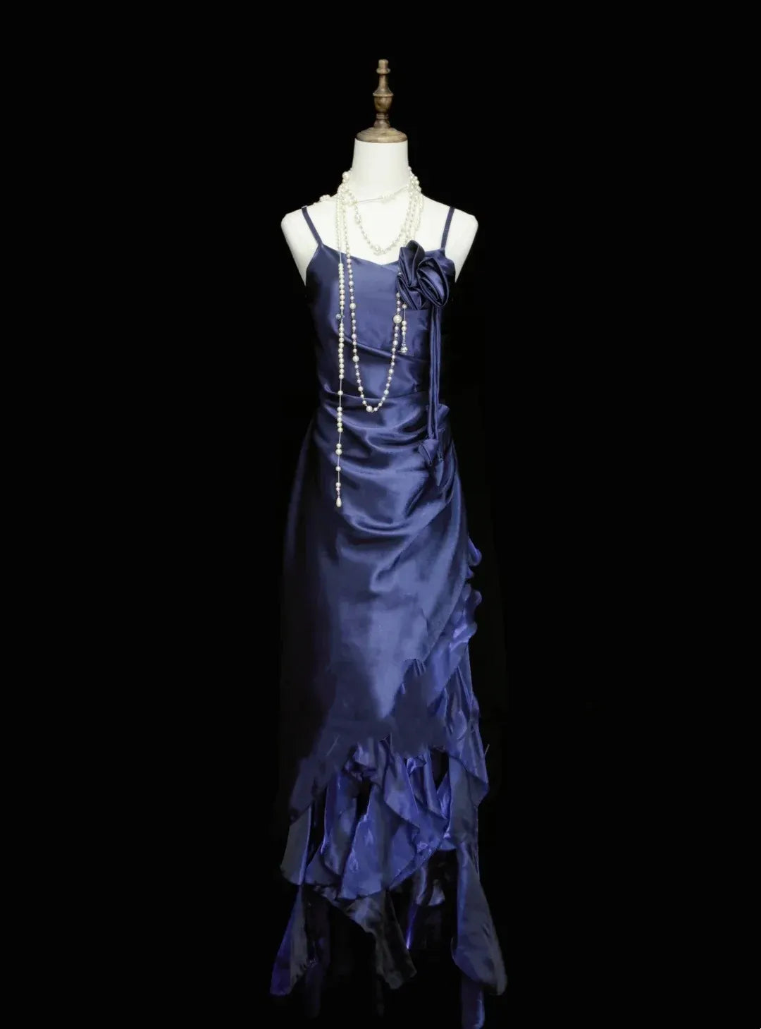 Charming Mermaid Sweetheart Spaghetti Strap Tie-Back Floor-Length Evening Dress