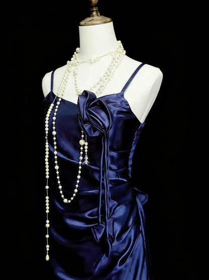 Charming Mermaid Sweetheart Spaghetti Strap Tie-Back Floor-Length Evening Dress