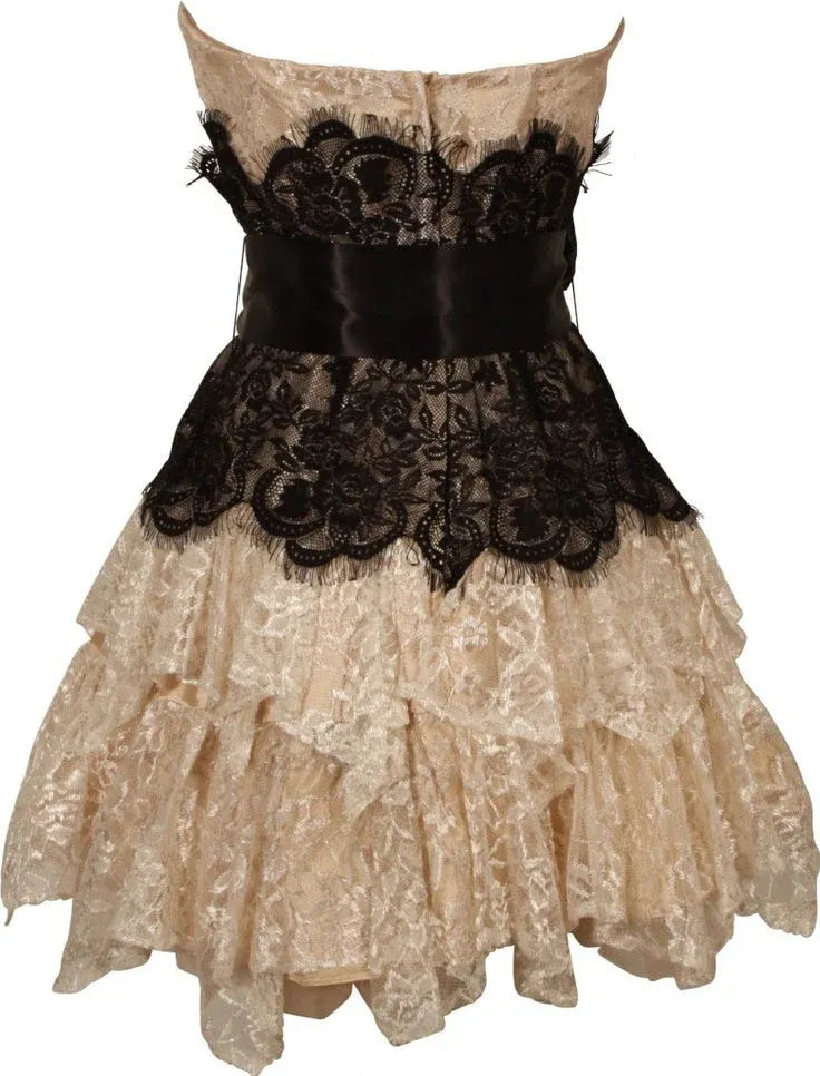 Charming A Line Strapless Sleeveless Lace Short-Mini Homecoming Dress