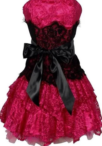 Charming A Line Strapless Sleeveless Lace Short-Mini Homecoming Dress