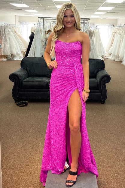 Charming Mermaid Strapless Sleeveless Lace Up Sweep/Brush Train Prom Dress