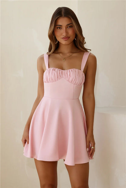 Charming A-Line Sweetheart Ruched Open Back Pastel Pink Mini Homecoming Dress