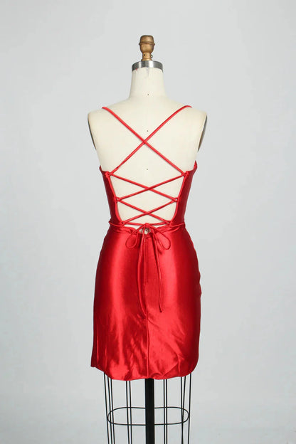 Cheap Short Satin Emerald Green Homecoming Dress Mini