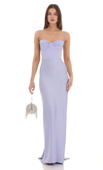 Chic Sheath Sweetheart-Spaghetti-Strap Keyhole-Back Floor-Length Prom Dresses