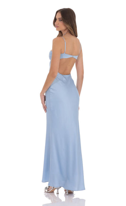 Chic Sheath Sweetheart Spaghetti-Strap Open-Back Satin Floor-Length Prom Dresses