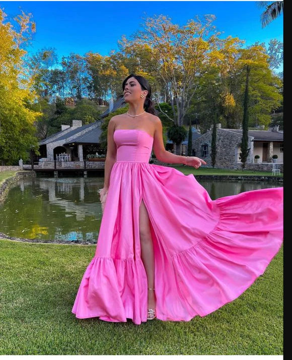 Classic A-Line Off the Shoulder Sleeveless Lace Up Floor-Length Prom Dress