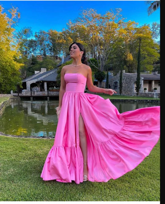 Classic A-Line Off the Shoulder Sleeveless Lace Up Floor-Length Prom Dress