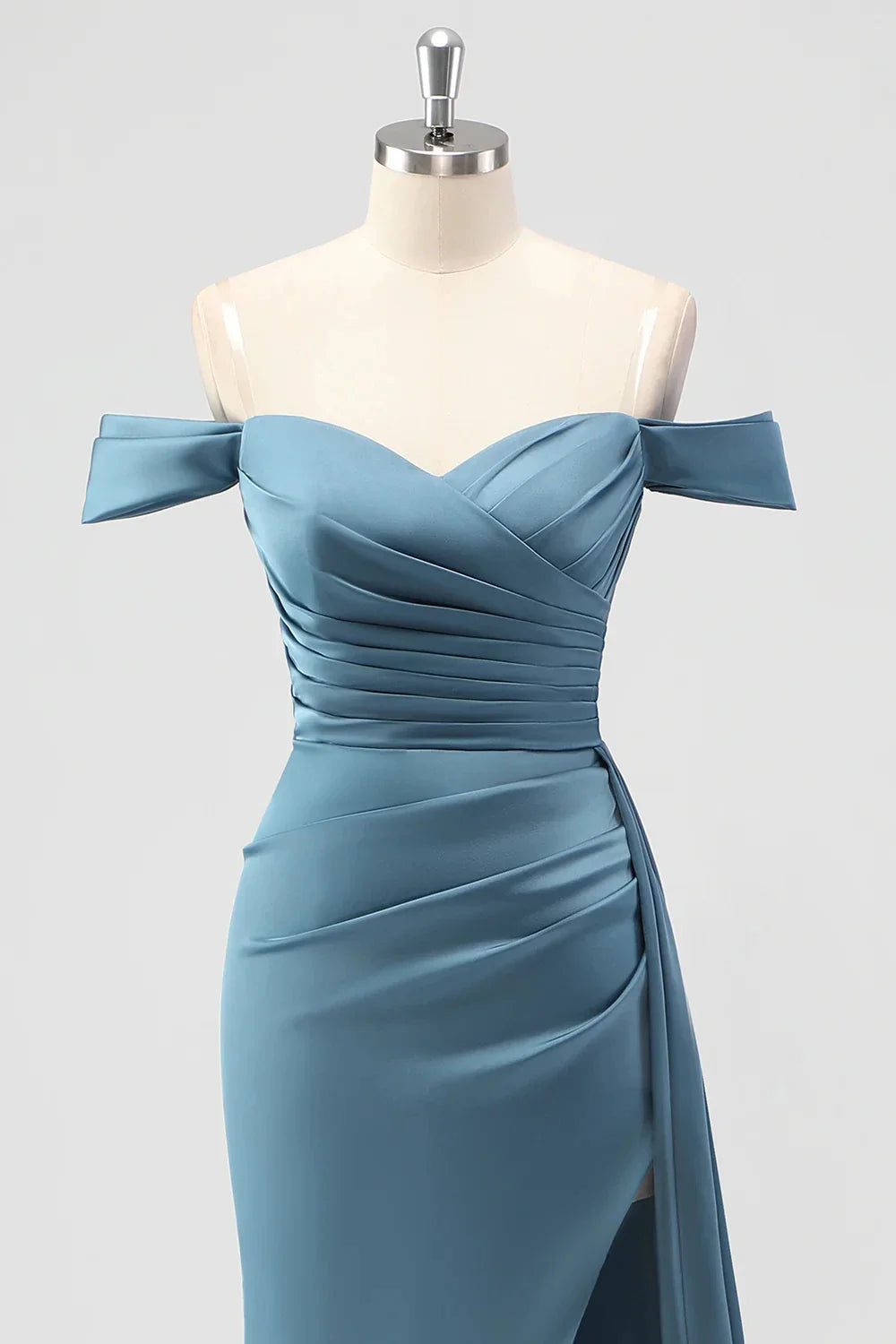 Classic Mermaid V Neck Sleeveless Back Zip Floor-Length prom dress
