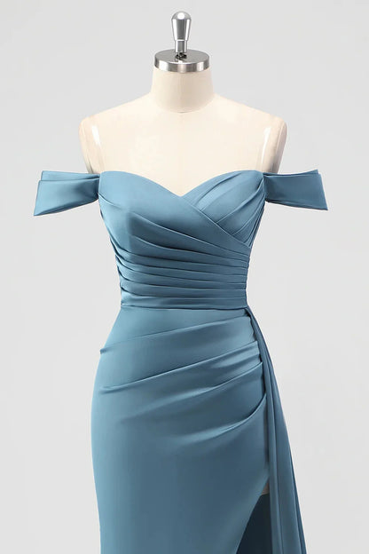 Classic Mermaid V Neck Sleeveless Back Zip Floor-Length prom dress