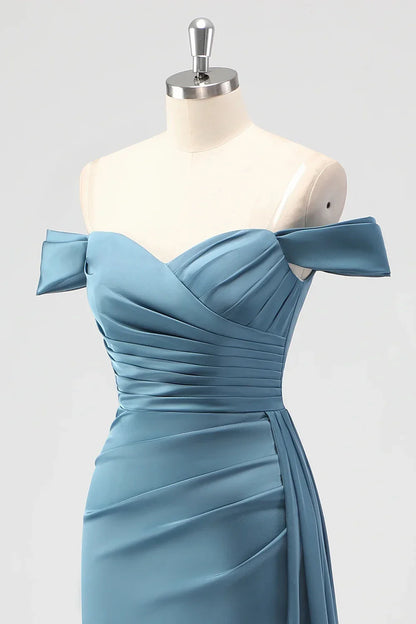 Classic Mermaid V Neck Sleeveless Back Zip Floor-Length prom dress