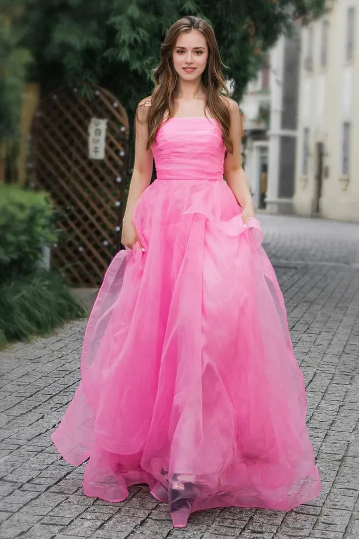 Classic fit Top-quality fabric Chiffon Off-the-Shoulder Ruffled Floor Length Prom Dresses