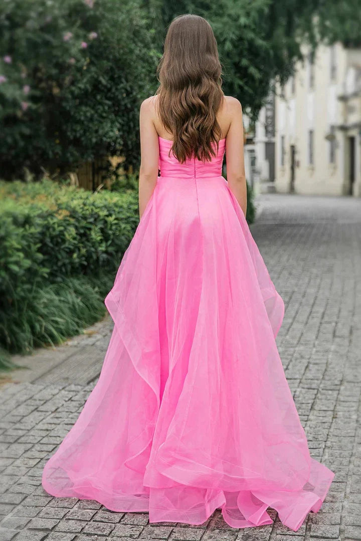 Classic fit Top-quality fabric Chiffon Off-the-Shoulder Ruffled Floor Length Prom Dresses