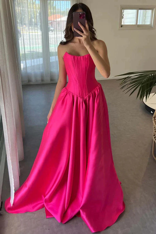 Classic fit Top-quality fabric Lace-Up Back Off-the-Shoulder Floor Length Sleeveless Prom Dresses Evening Dress