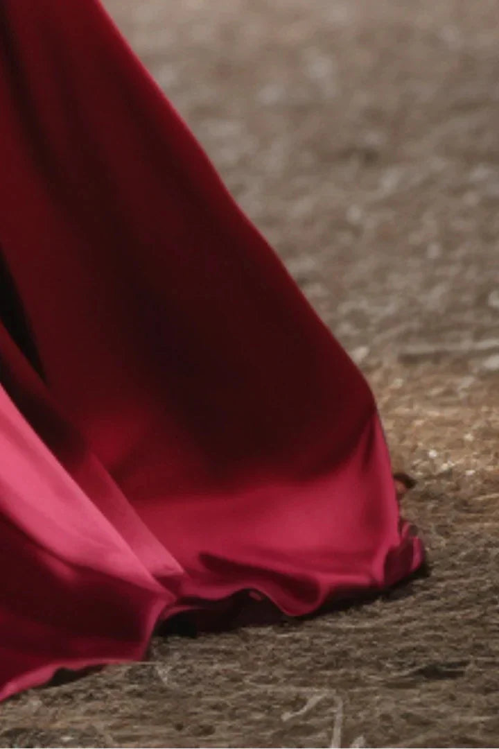Classic fit Top-quality fabric Plunge V Satin Prom Dresses Sleeveless Evening Dress