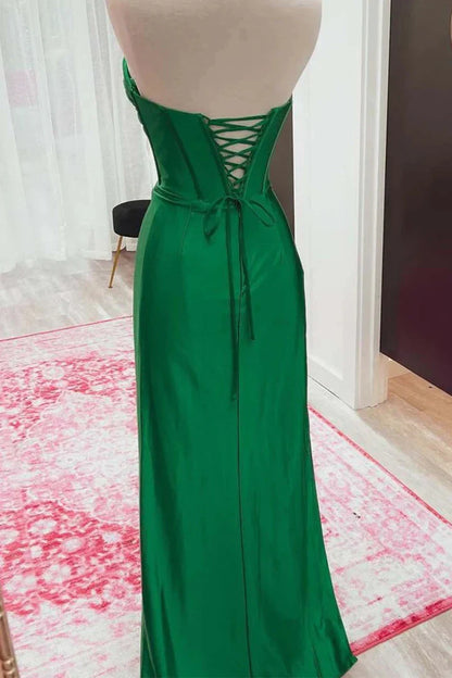 Classic fit Top-quality fabric V-Neck Off-the-Shoulder Backless Pleats  Split Fork Floor Length Prom Dresses