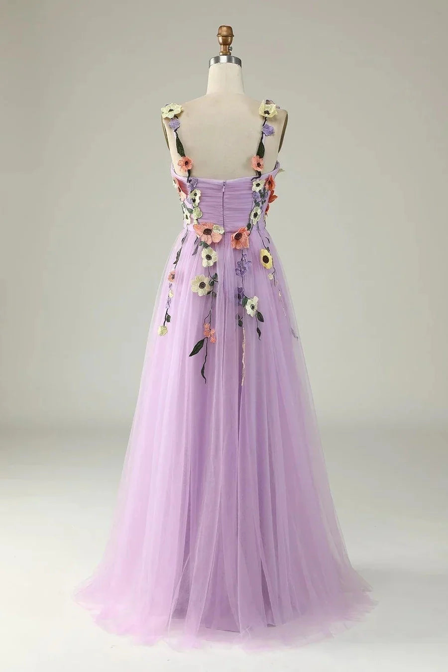 Classy Long Yellow Floral Prom Dresses Sweetheart Evening Dress