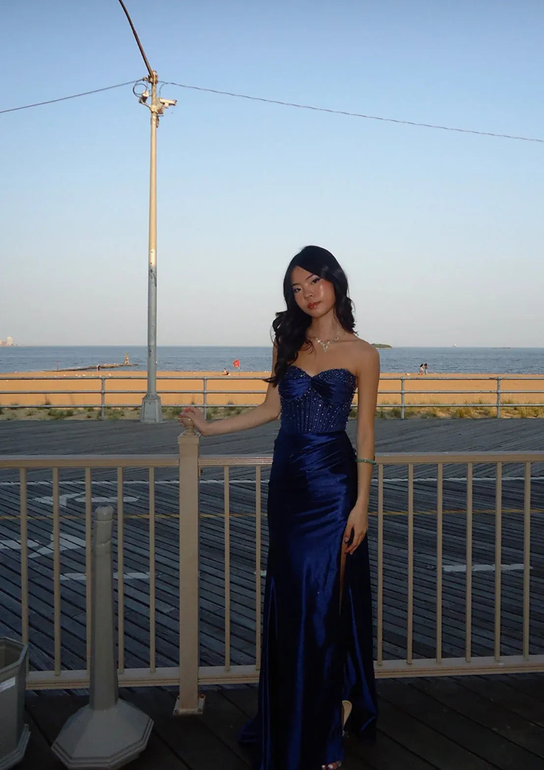 Classy Mermaid Sweetheart Sleeveless Pleated Satin Floor-Length Prom Dress