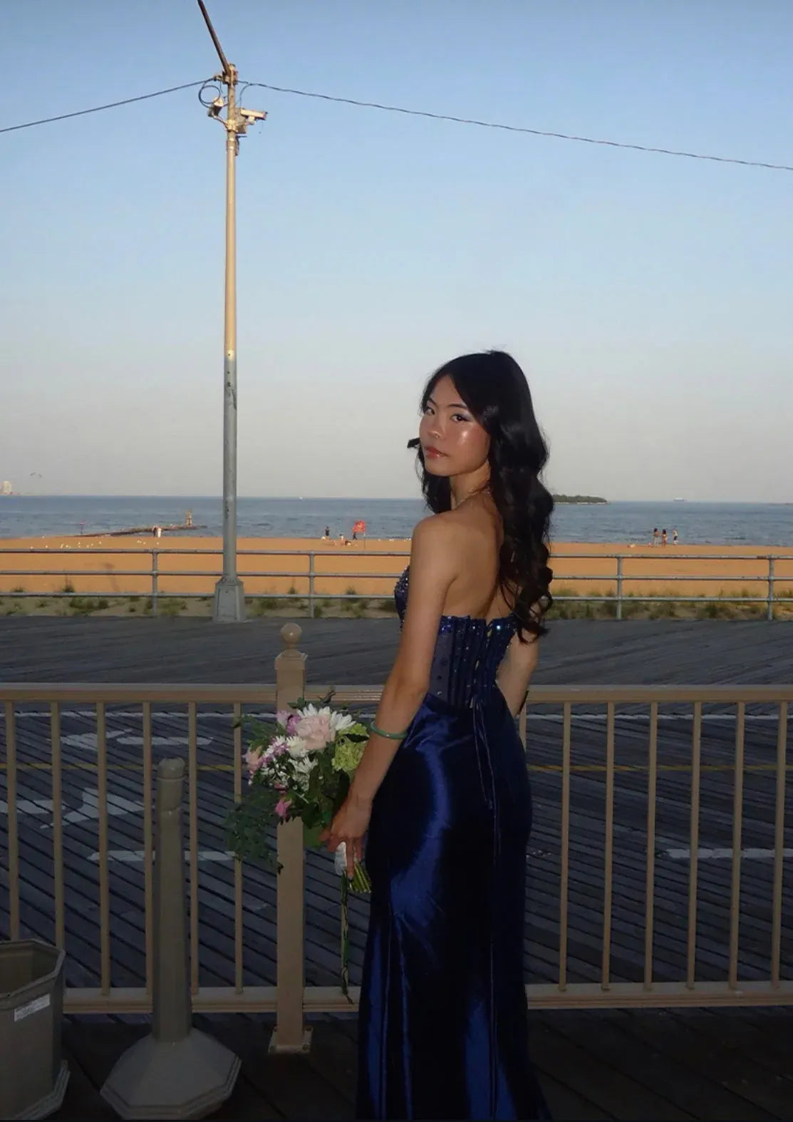 Classy Mermaid Sweetheart Sleeveless Pleated Satin Floor-Length Prom Dress