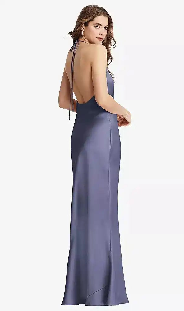 Cowl-Neck Convertible Maxi Slip Dress - Reese in French Blue