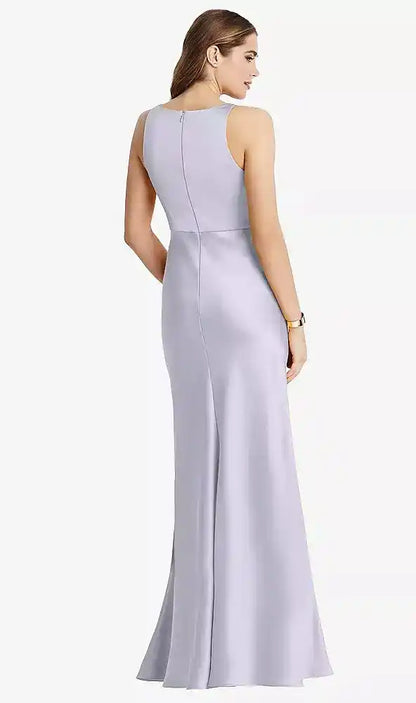 Cowl-Neck Maxi Tank Dress - Nova in Silver Dove