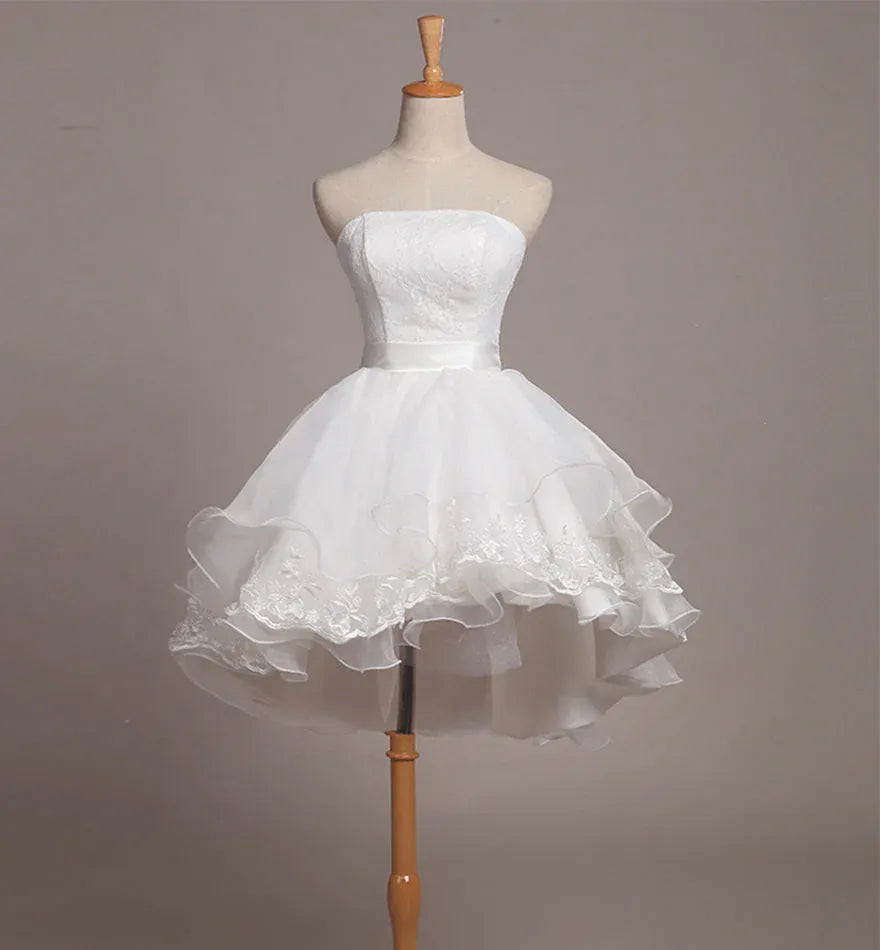 Cute A-Line Sweetheart Sleeveless Tulle Lace Short-Mini Homecoming Dress