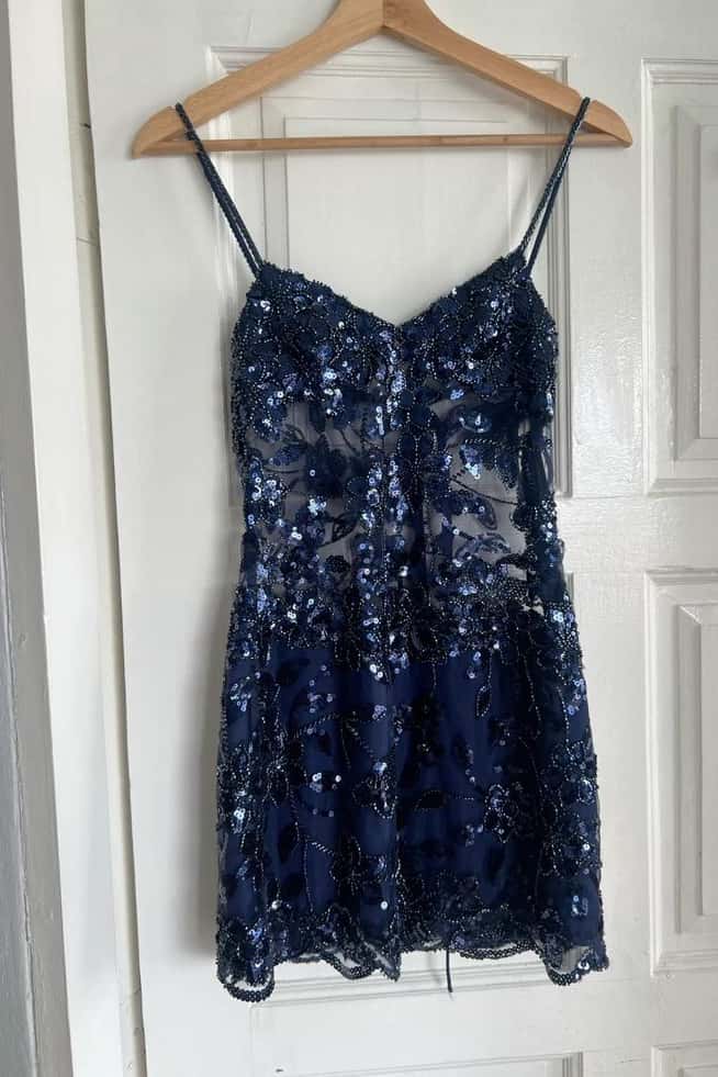 Cute A Line Spaghetti Straps Sleeveless Lace Up Short Mini Homecoming Dress