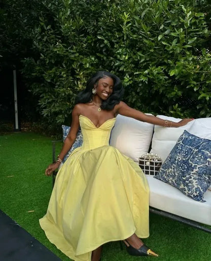 Cute Ball Gown Strapless Sleeveless Pleated Floor-Length Prom Dress