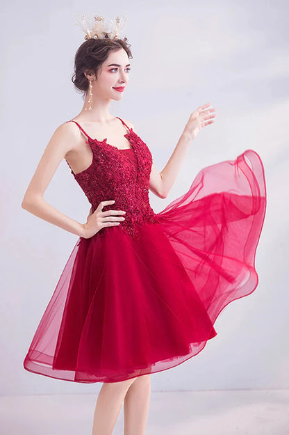 Cute Lace Short Prom Dresses A-Line Homecoming Dresses