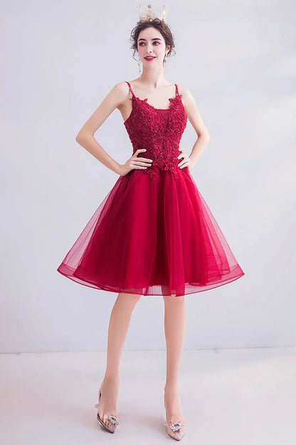 Cute Lace Short Prom Dresses A-Line Homecoming Dresses