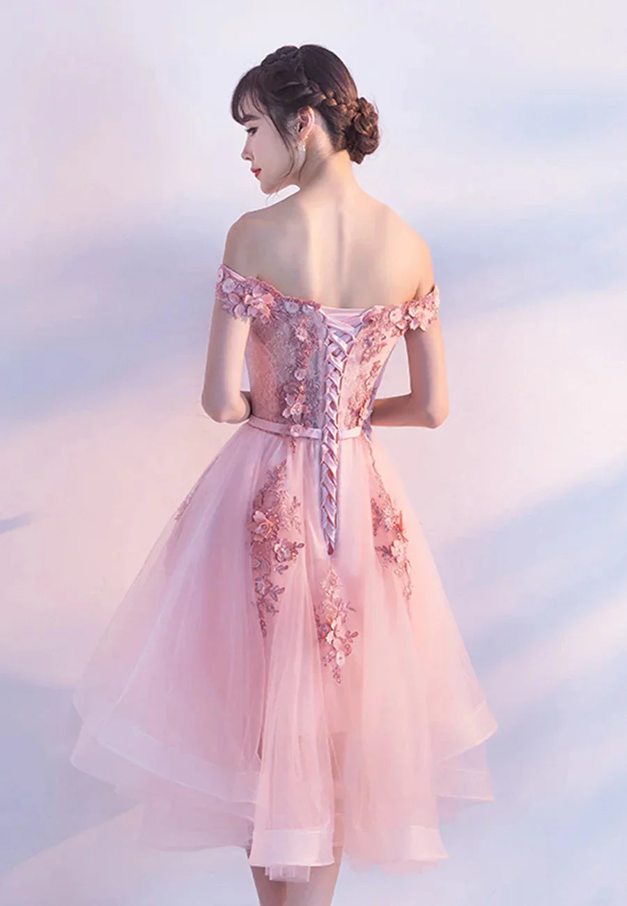 Cute Lace Short Prom Dresses A-Line Homecoming Dresses