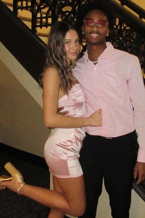 Cute Tight Strapless Sleeveless Lace Up Short-Mini Homecoming Dress