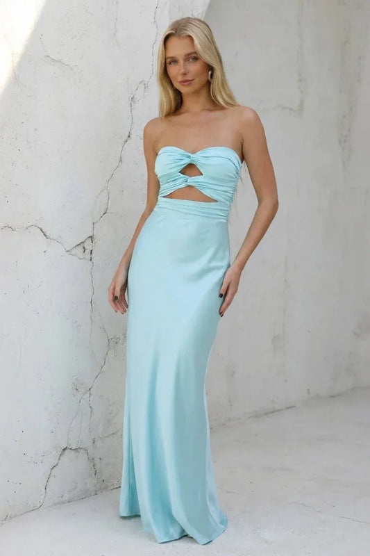 Discount Mermaid Sweetheart Sleeveless Satin Pleated Floor-Length Prom Dress
